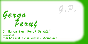 gergo peruf business card